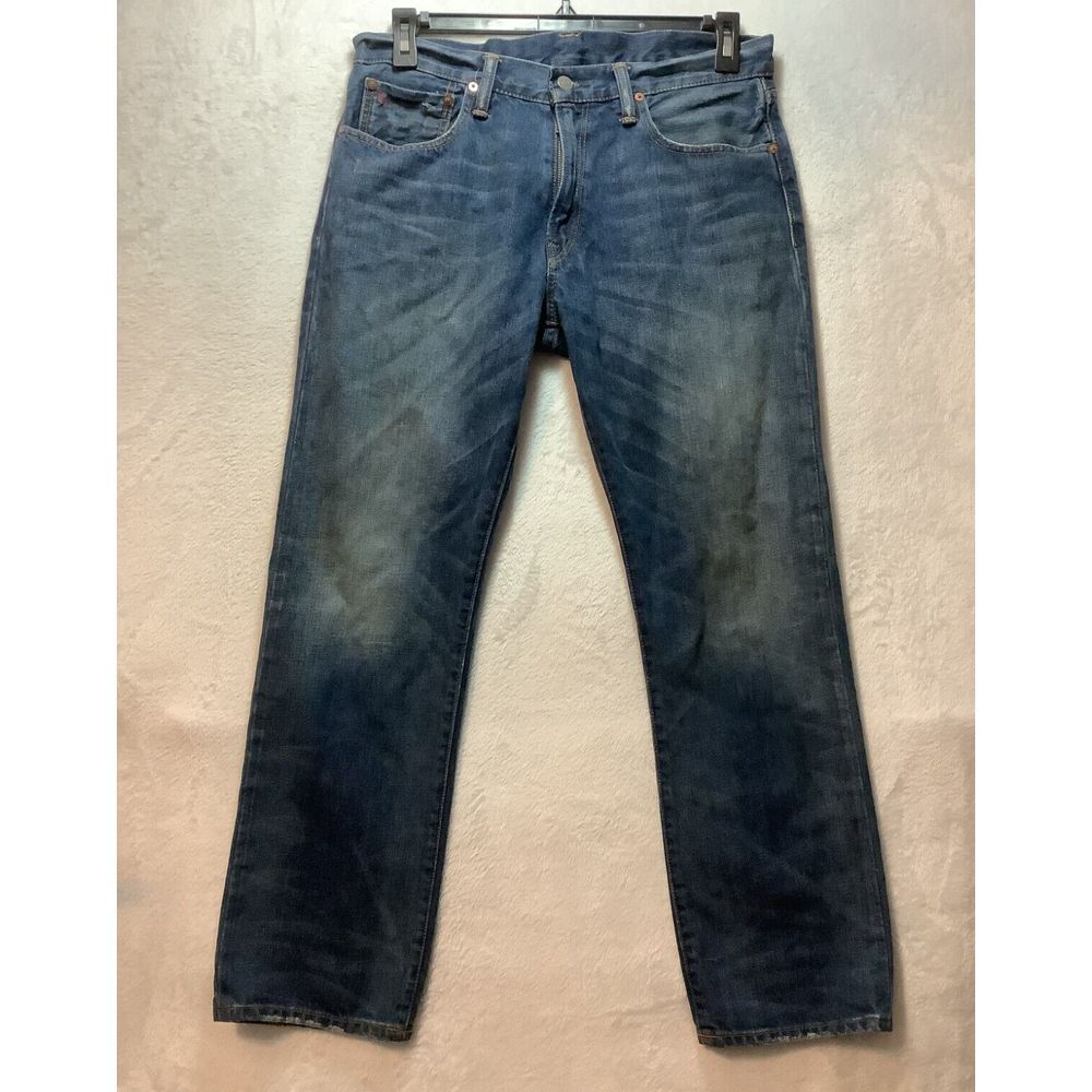 Polo ralph lauren jeans 867 mens 32/30 Classic Fit Straight light distress